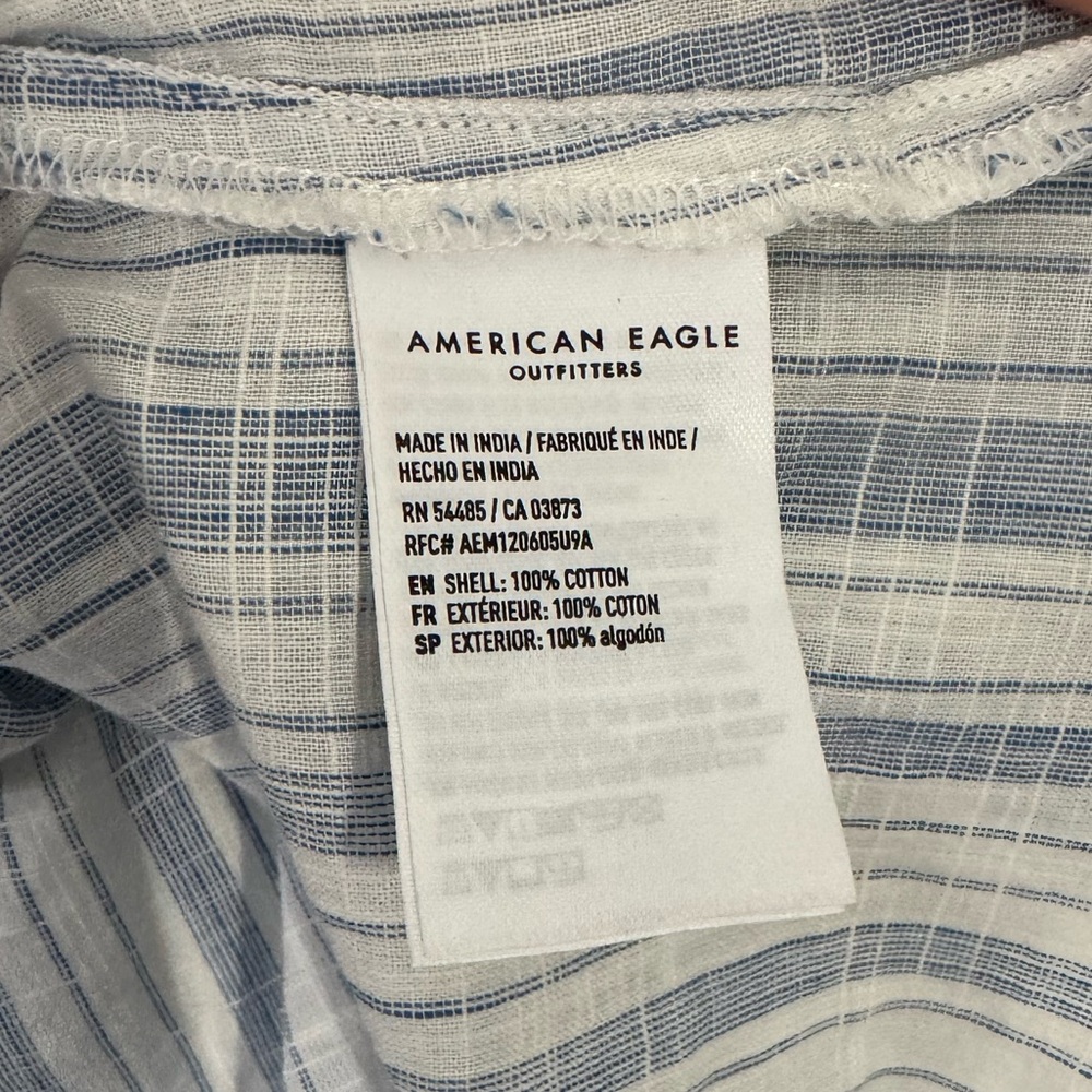 New American Eagle Striped Off the Shoulder Top, Size M - Picture 6 of 6